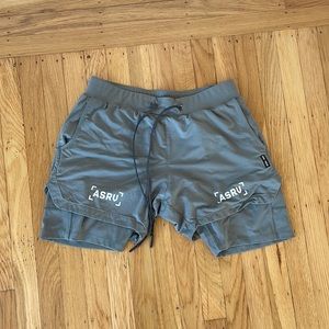 ASRV silver lite 5” liner short - sage green